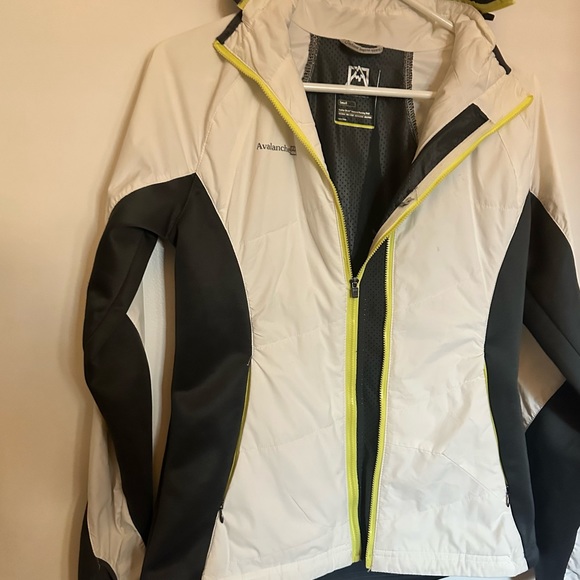 Avalanche White Gray Full Zip Size Small Hooded - Picture 2 of 10